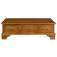KLEVERSON SOLID MAHOGANY 6 DRAWERS RECTANGULAR COFFEE TABLE IN LIGHT PECAN - MyChocolateWood