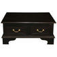 Kleverson Solid Mahogany 4-Drawer Rectangular Coffee Table in Chocolate - Chocolate Wood