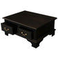 KLEVERSON SOLID MAHOGANY RECTANGULAR COFFEE TABLE 4 DRAWERS IN CHOCOLATE - MyChocolateWood
