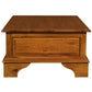 Kleverson Solid Mahogany 4-Drawer Rectangular Coffee Table in Light Pecan - Chocolate Wood