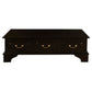 KLEVERSON SOLID MAHOGANY RECTANGULAR COFFEE TABLE 6 DRAWERS IN CHOCOLATE - MyChocolateWood