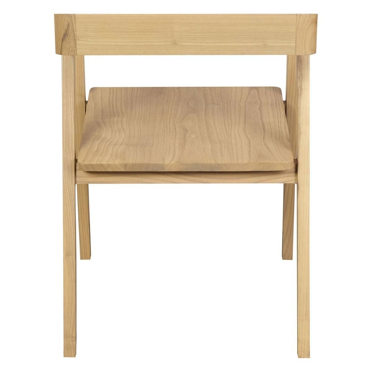KYOTO SOLID OAK ARMCHAIR IN NATURAL SET OF 2 - MyChocolateWood