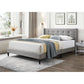 LAING FABRIC QUEEN BED BASE IN MID GREY - MyChocolateWood