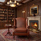 LAMPARD WINGBACK ARMCHAIR IN AGED LEATHER - MyChocolateWood