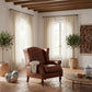 LAMPARD WINGBACK ARMCHAIR IN AGED LEATHER - MyChocolateWood