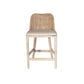 Lancaster Hamptons Rattan Counter Stool in White Wash - Chocolate Wood
