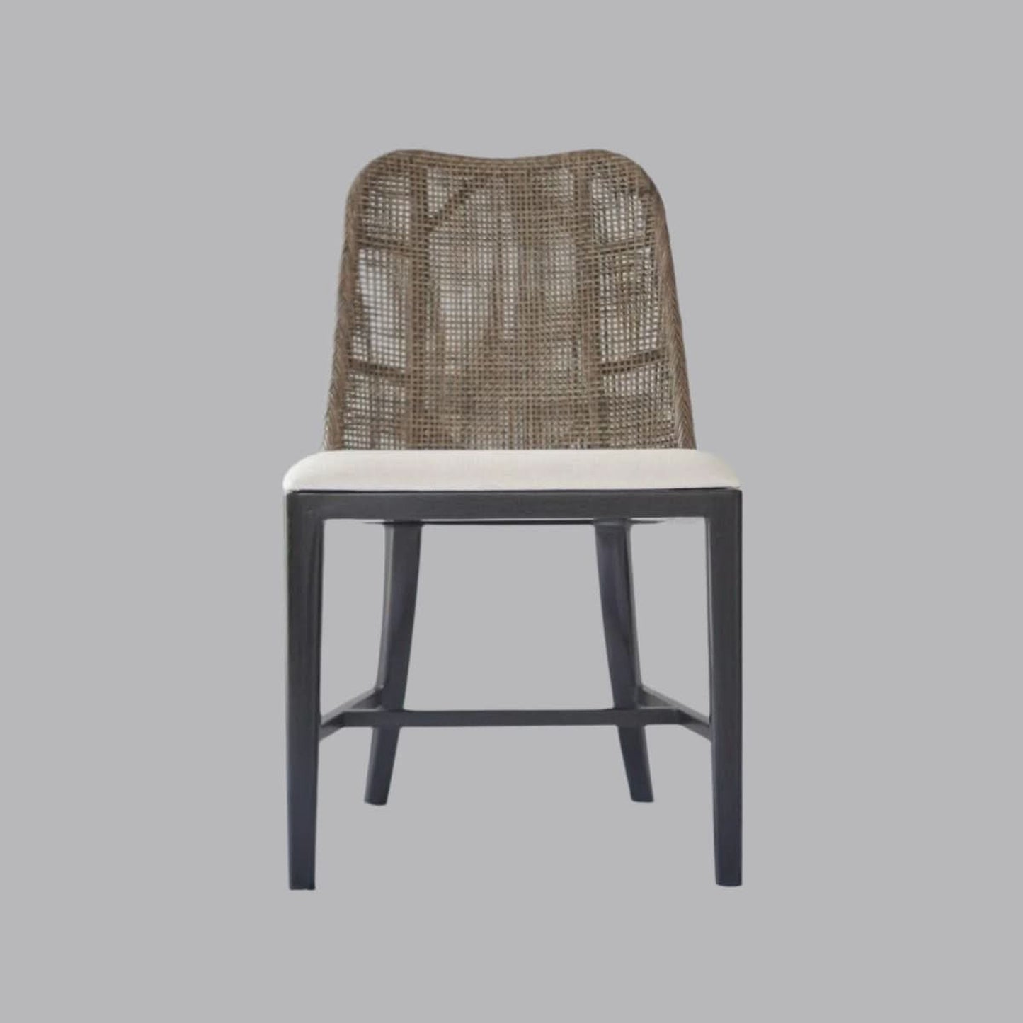 Lancaster Hamptons Rattan Dining Chair in Pecan Brown - Chocolate Wood