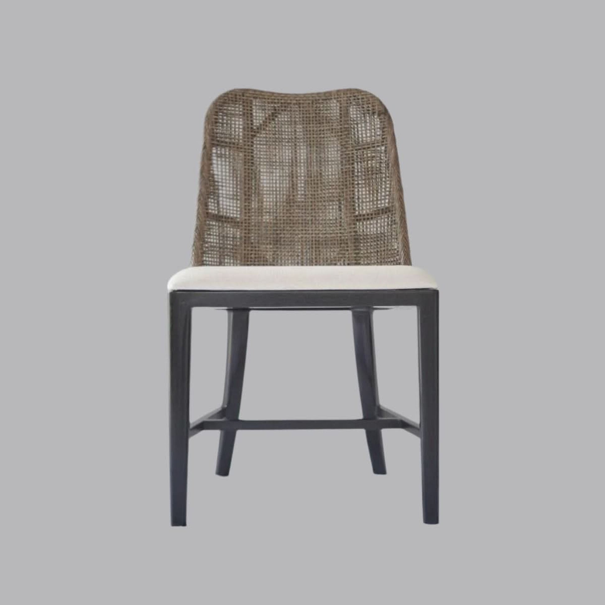 Lancaster Hamptons Rattan Dining Chair in Pecan Brown - Chocolate Wood