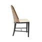 Lancaster Hamptons rattan dining chair in Pecan Brown with black legs, stylish and comfortable for modern dining spaces.
