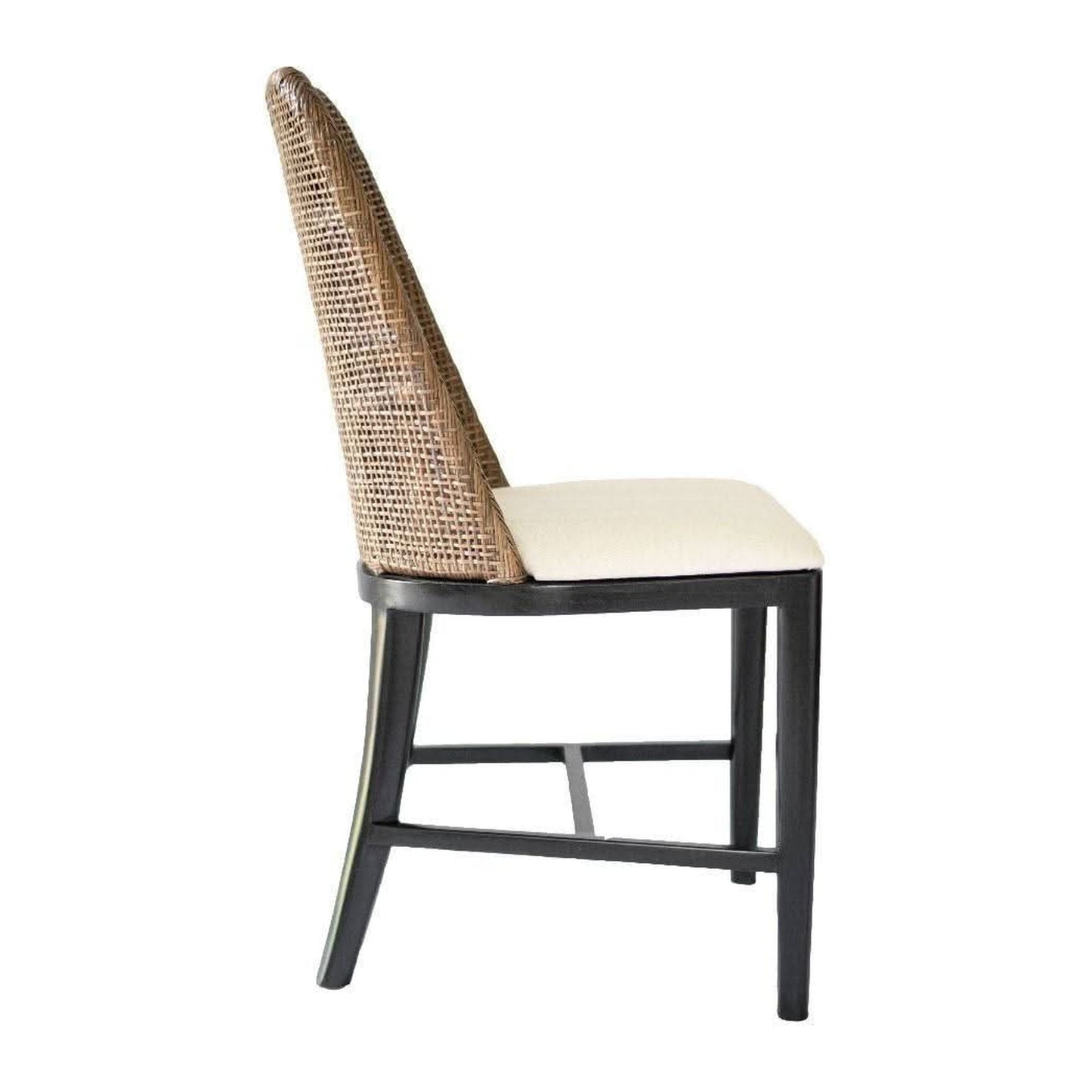Lancaster Hamptons Rattan Dining Chair in Pecan Brown - Chocolate Wood