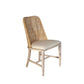 Lancaster Hamptons Rattan Dining Chair in Whitewash - Chocolate Wood