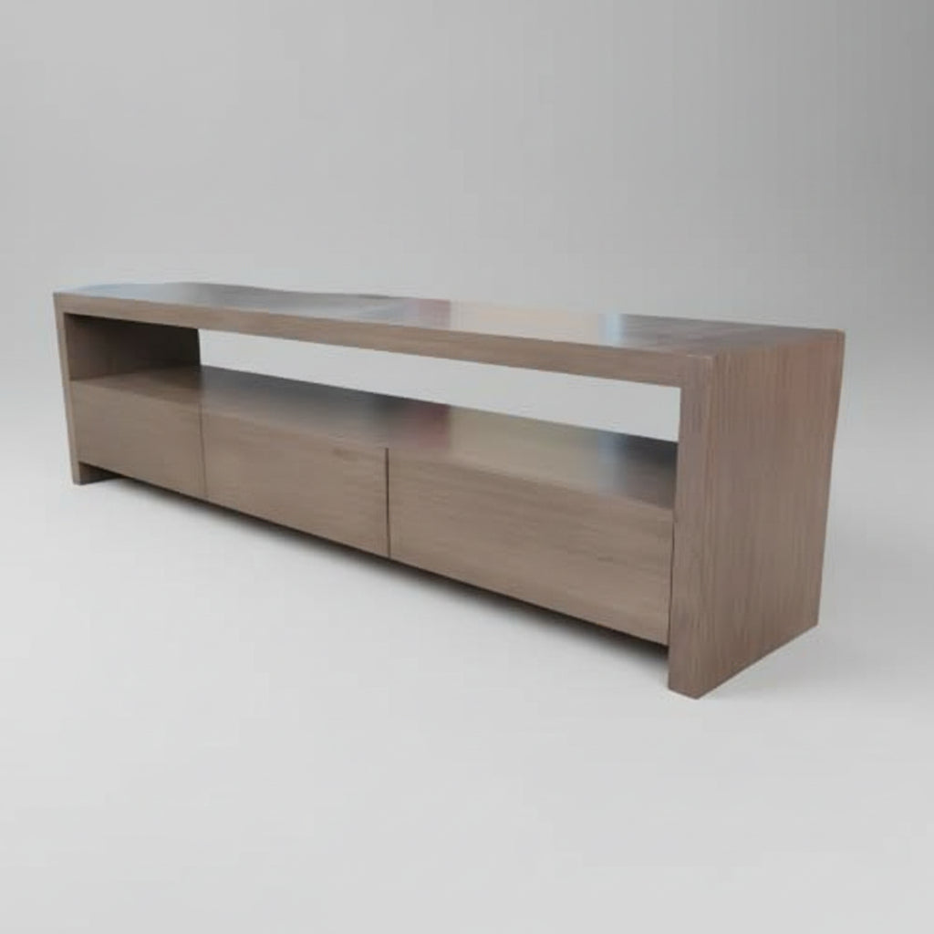 LANNA LOWLINE 3 DRAWER TV/ENTERTAINMENT UNIT IN TASSIE OAK - MyChocolateWood
