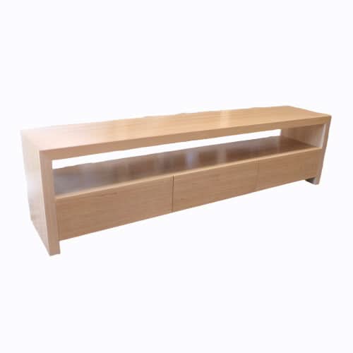 LANNA LOWLINE 3 DRAWER TV/ENTERTAINMENT UNIT IN TASSIE OAK - MyChocolateWood