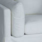 Lark Hamptons Slipcover Swivel Armchair in Tangier Sugar - Chocolate Wood