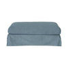 LARK SLIPCOVER OTTOMAN HAMPTONS STYLE IN DEXTER DENIM FABRIC - MyChocolateWood