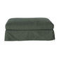 Lark Hamptons Slipcover Ottoman in Dexter Eucalyptus - Chocolate Wood