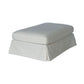 Lark Hamptons Slipcover Ottoman in Tangier Sugar - Chocolate Wood