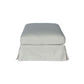 Lark Hamptons Slipcover Ottoman in Tangier Sugar - Chocolate Wood