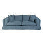 LARK SLIPCOVER SOFA HAMPTONS STYLE IN DEXTER DENIM COLOUR - MyChocolateWood
