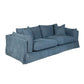LARK SLIPCOVER SOFA HAMPTONS STYLE IN DEXTER DENIM COLOUR - MyChocolateWood