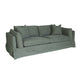 Lark Hamptons Slipcover Sofa in Dexter Eucalyptus - Chocolate Wood