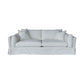 Lark Hamptons Slipcover Sofa in Tangier Sugar - Chocolate Wood