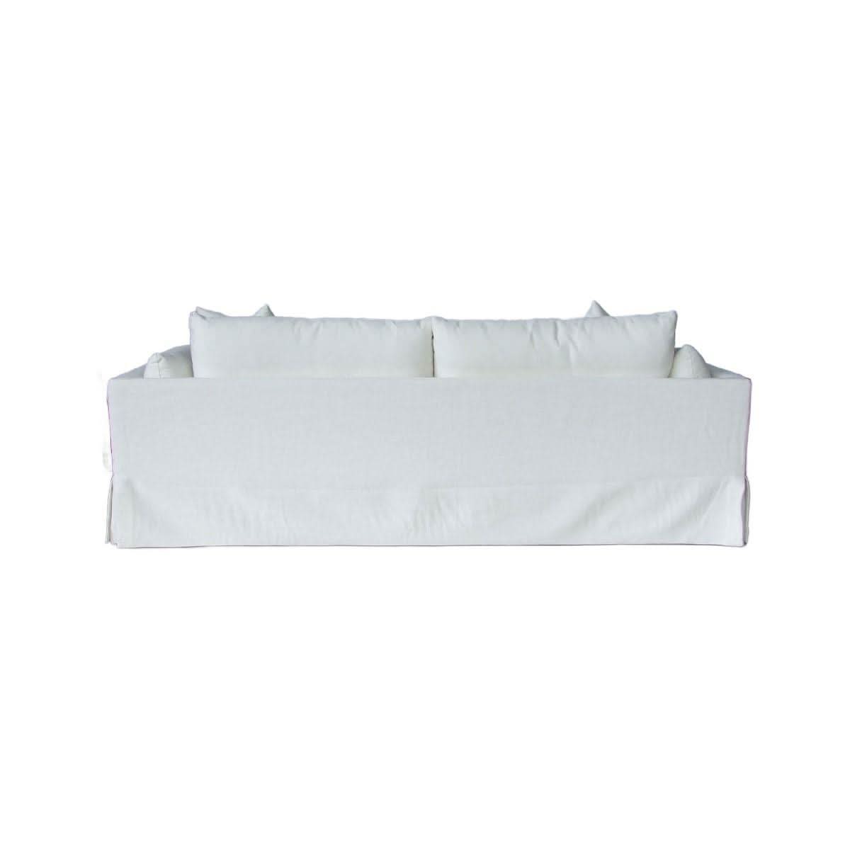 Lark Hamptons Slipcover Sofa in Tangier Sugar - Chocolate Wood