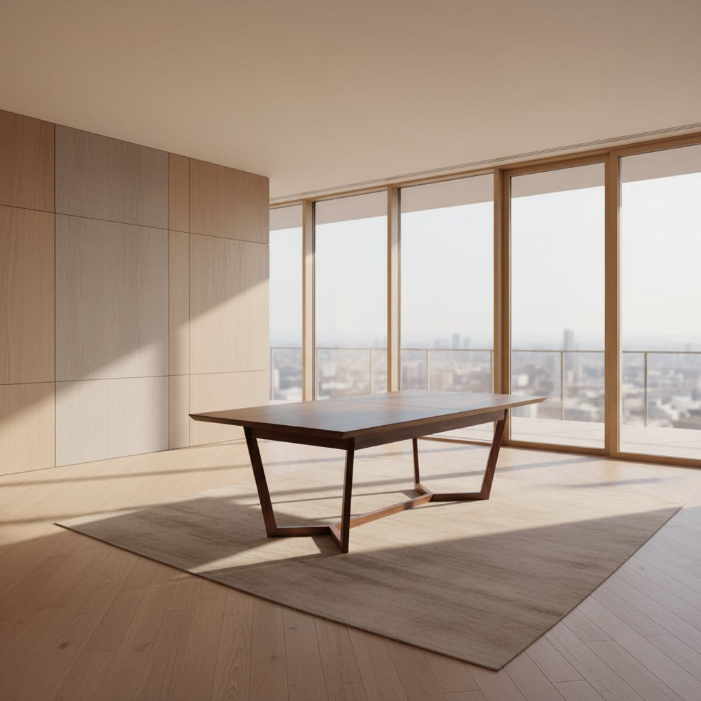 LARKINS SOLID AMERICAN BLACK WALNUT DINING TABLE 240CM AUSTRALIAN CUSTOM MADE - MyChocolateWood