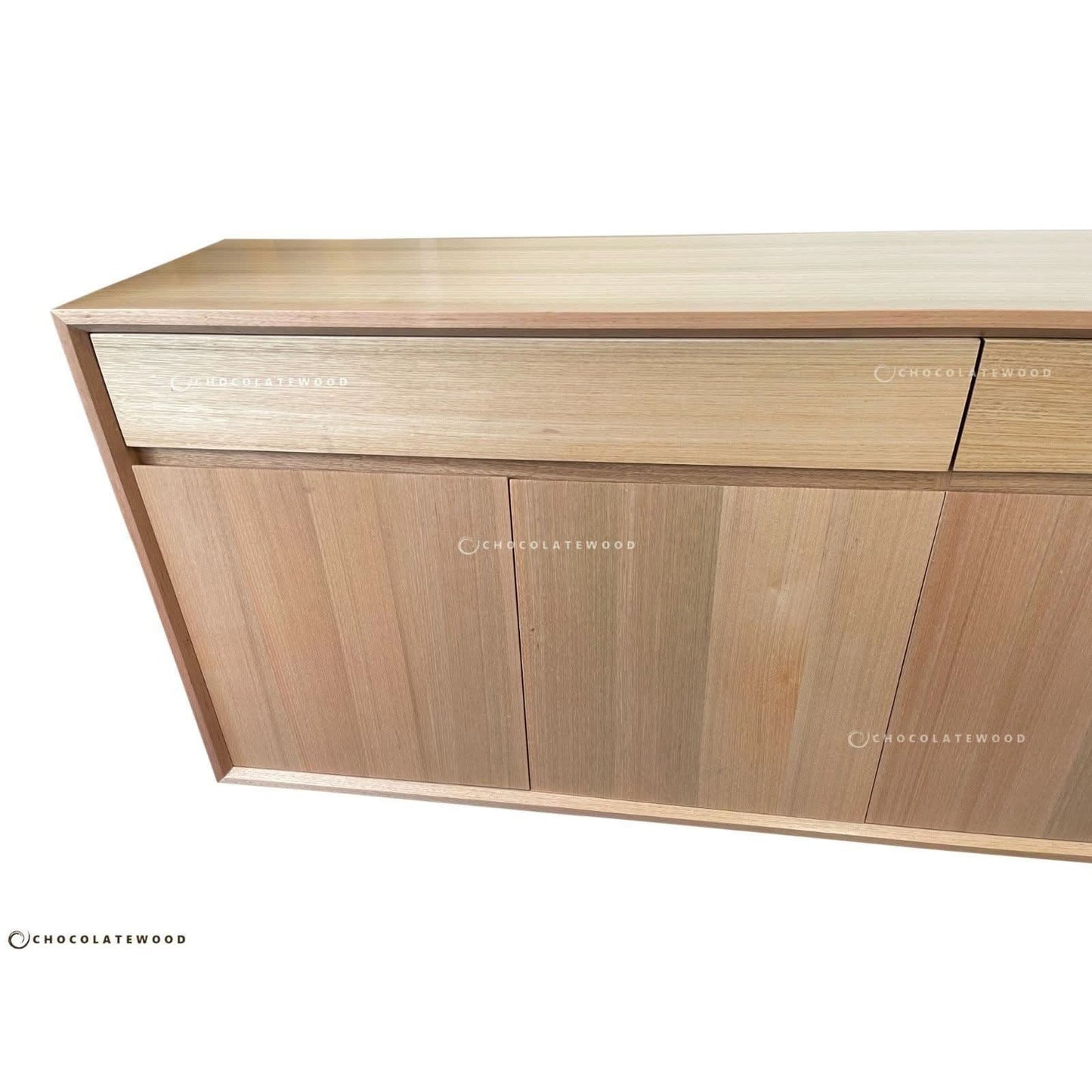 LAUNCESTON 2 DRAWERS 4 DOORS TASSIE OAK BUFFET MADE TO ORDER - MyChocolateWood