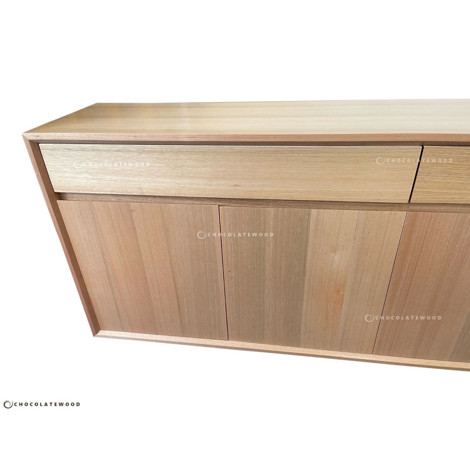 LAUNCESTON 2 DRAWERS 4 DOORS TASSIE OAK BUFFET MADE TO ORDER - MyChocolateWood
