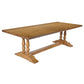 LAURENT SOLID MANGO WOOD FRENCH CLASSIC DOUBLE PEDESTAL DINING TABLE 260CM NATURAL - MyChocolateWood
