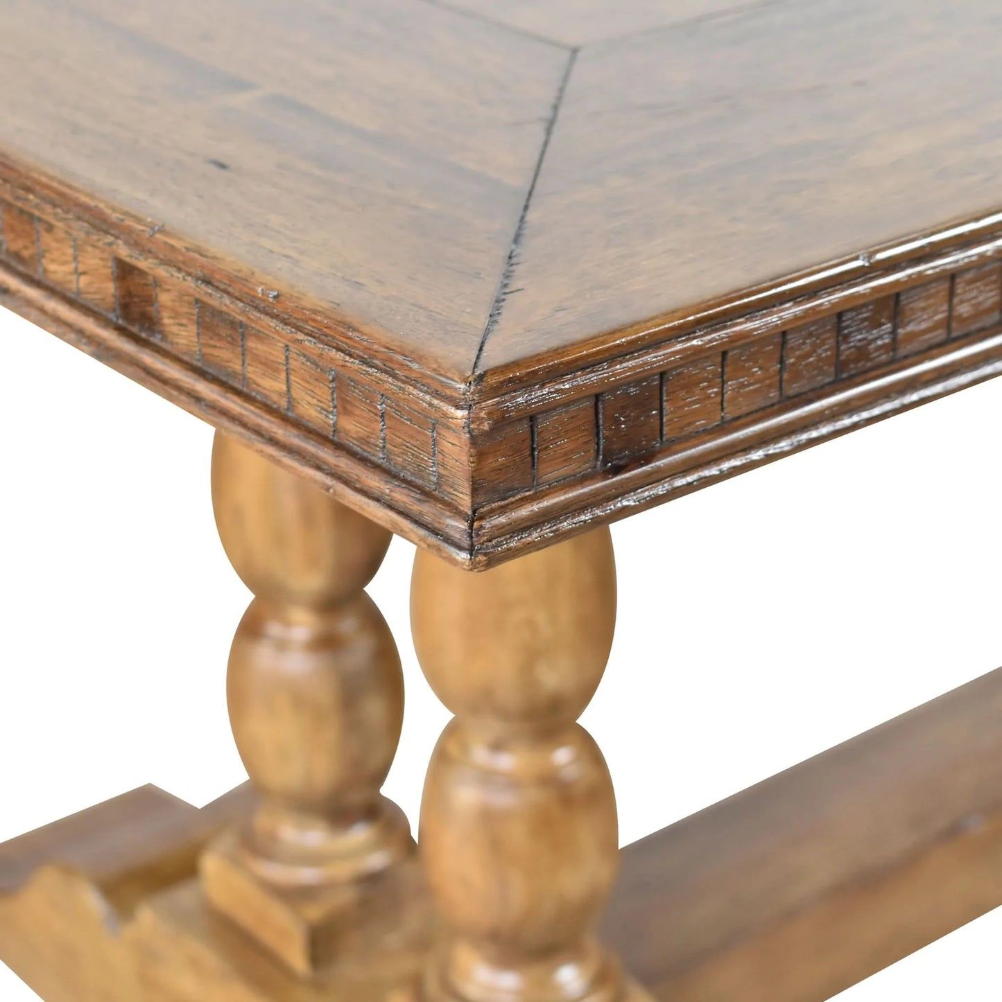 LAURENT SOLID MANGO WOOD FRENCH CLASSIC DOUBLE PEDESTAL DINING TABLE 260CM NATURAL - MyChocolateWood
