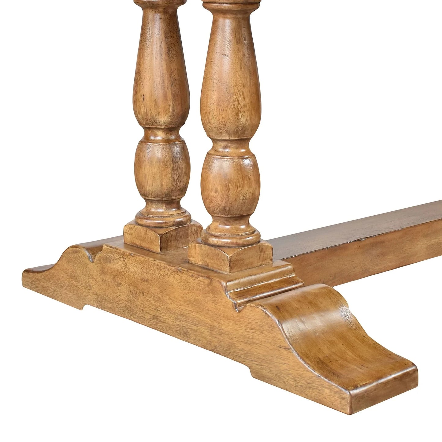 LAURENT SOLID MANGO WOOD FRENCH CLASSIC DOUBLE PEDESTAL DINING TABLE 260CM NATURAL - MyChocolateWood