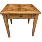LENNON 1 DRAW RUSTIC PROVINCIAL RECYCLED ELM PARQUETRY LAMP TABLE - MyChocolateWood