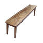 LENNON RUSTIC PROVINCIAL RECYCLED ELM BENCH PARQUETRY TOP 180 CM - MyChocolateWood