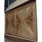 LENNON RUSTIC PROVINCIAL RECYCLED ELM PARQUETRY 3 PIECE BENCH DINING SET 150 CM - MyChocolateWood