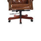LEON AGED LEATHER OFFICE/DESK CHAIR ON CASTORS - MyChocolateWood