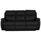 LEWIS HAMPTONS BLACK LEATHER RECLINER ARMCHAIR LOUNGE CHAIR EASY CHAIR - MyChocolateWood