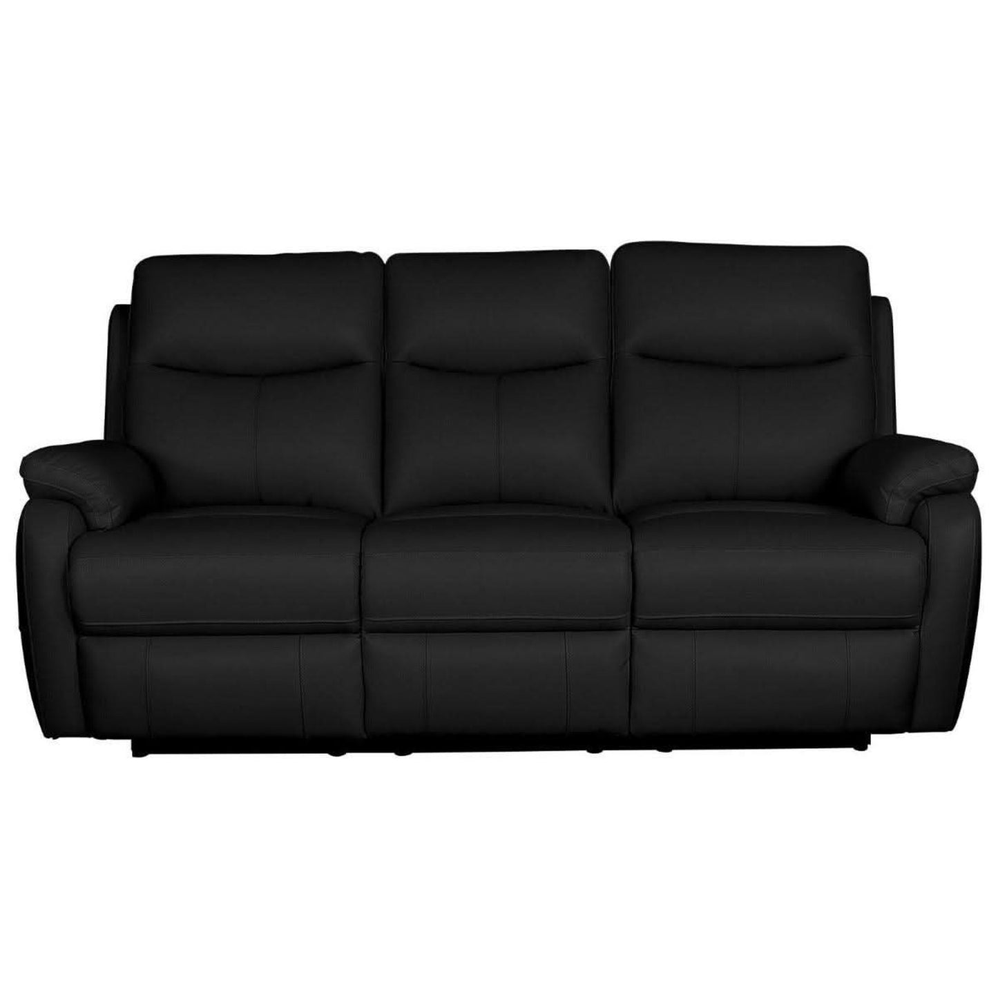LEWIS HAMPTONS BLACK LEATHER RECLINER ARMCHAIR LOUNGE CHAIR EASY CHAIR