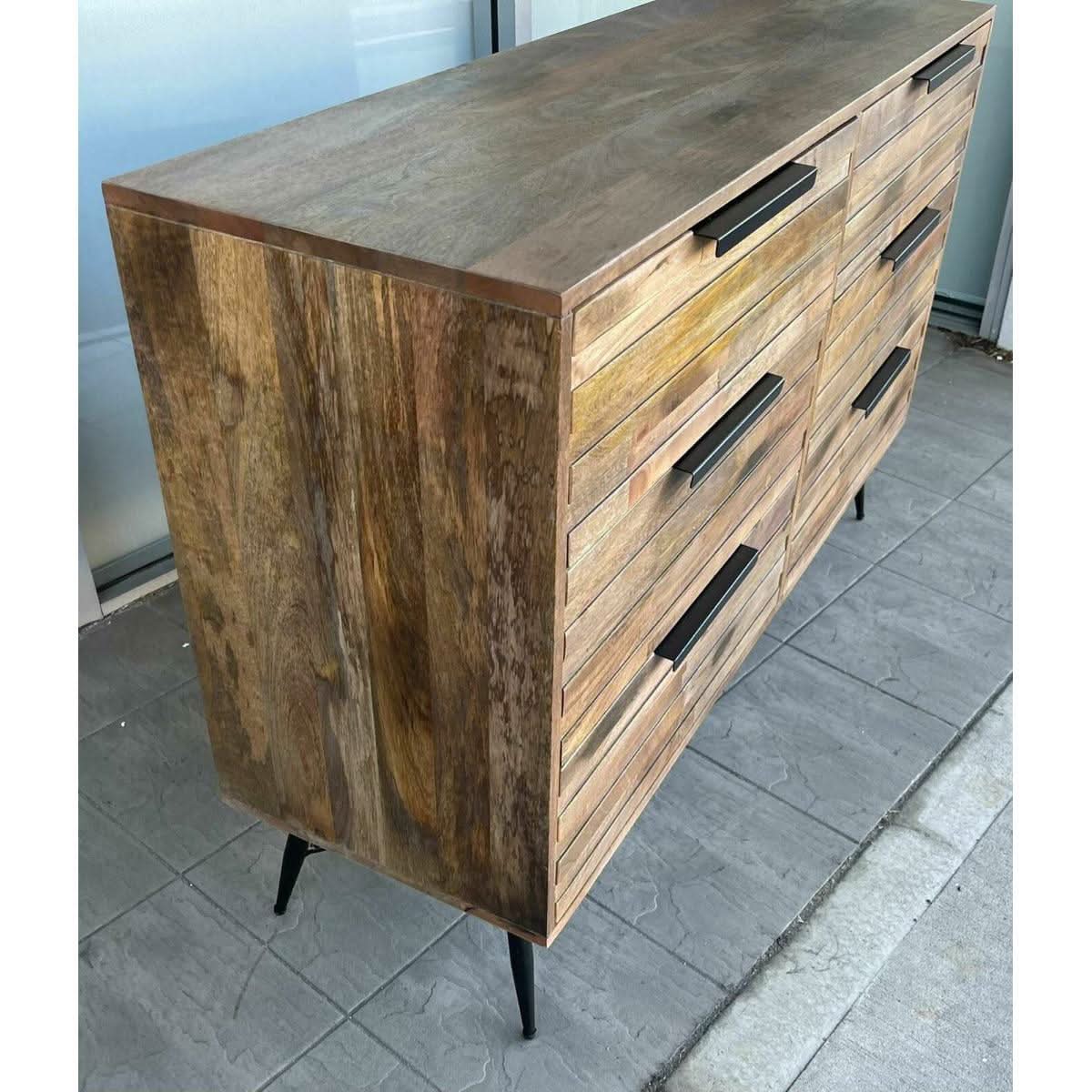 LEXINGTON 6 DRAWER DRESSER IN BURNT BROWN - FLOOR STOCK CLEARANCE - MyChocolateWood