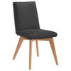 LILLY TOP GRAIN LEATHER DINING CHAIR IN BLACK - MyChocolateWood
