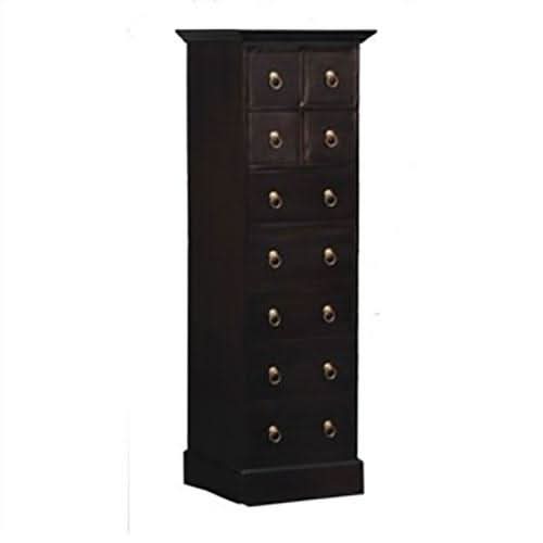 LIMA TASMANIA MAHOGANY TIMBER CHEST 9 DRAWER CD/LINGERIE CHEST CHOCOLATE - MyChocolateWood