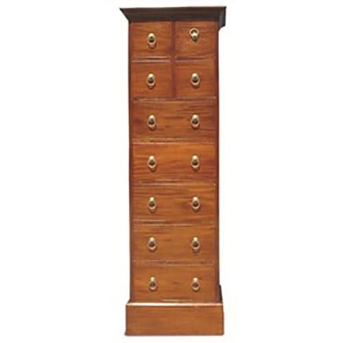 LIMA TASMANIA MAHOGANY TIMBER CHEST 9 DRAWER CD/LINGERIE CHEST MAHOGANY - MyChocolateWood