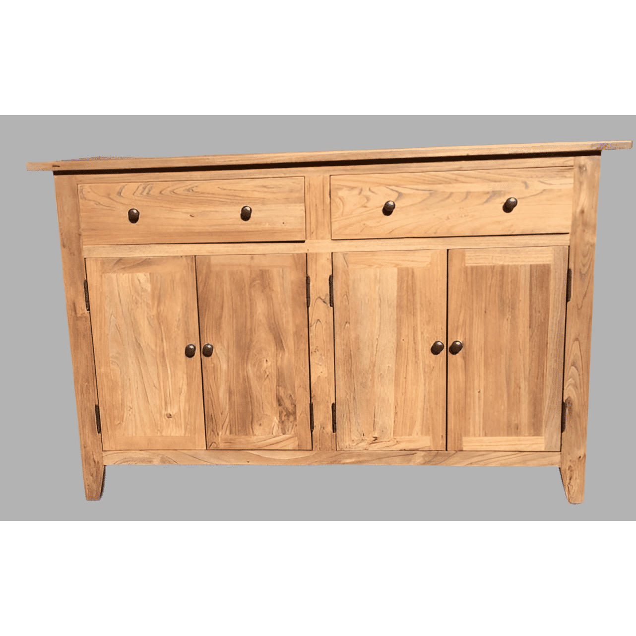 LINDI RECYCLED ELM RUSTIC COUNTRY STYLE BUFFET/SIDEBOARD  4 DOORS & 2 DRAWERS HONEY-140CM - MyChocolateWood