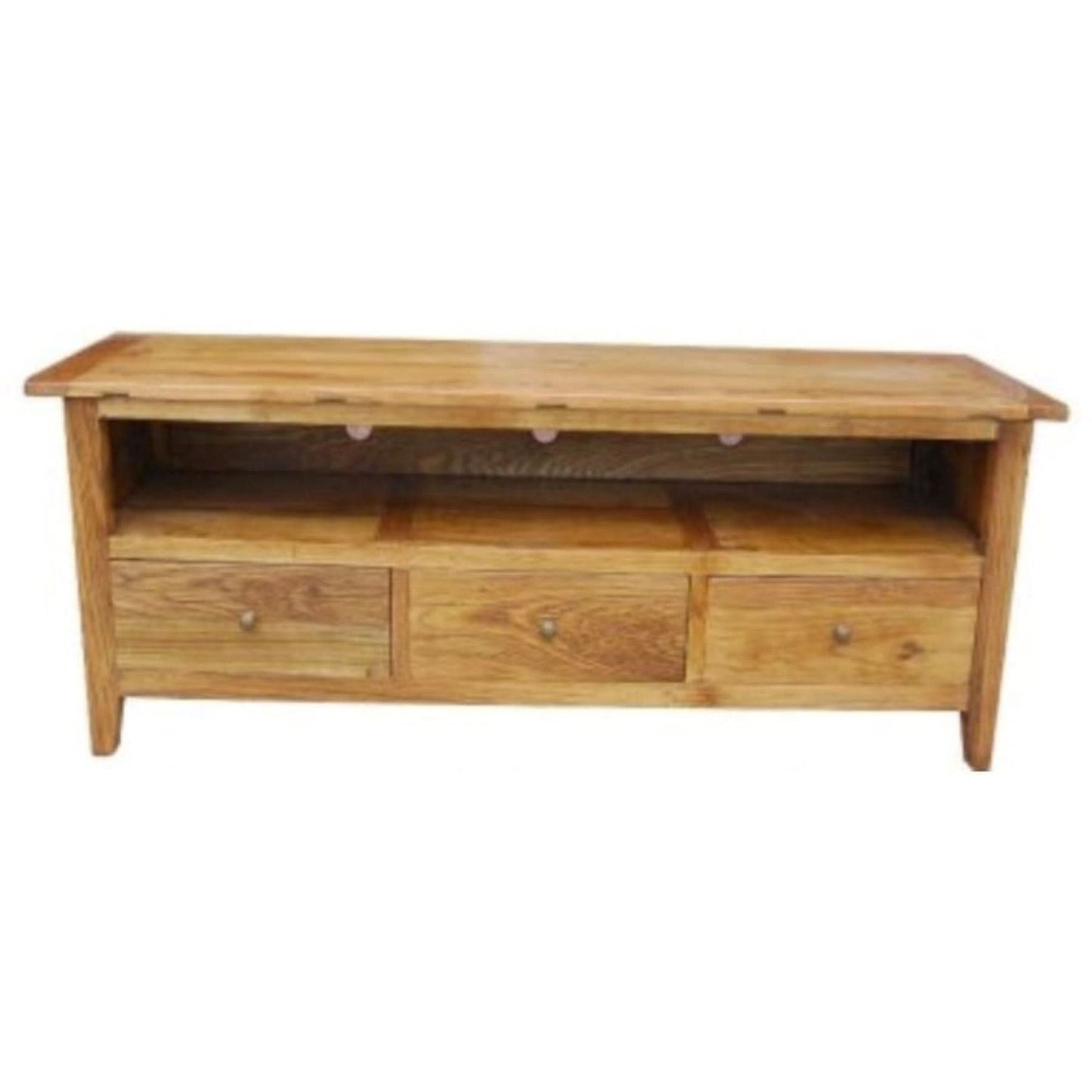 LINDI RECYCLED ELM RUSTIC COUNTRY STYLE TV/ENTERTAINMENT UNIT 3 DRAWERS HONEY 180CM I