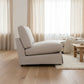 LIVINGSTON FABRIC  ARMLESS LOUNGE CHAIR  'LEMAY' KHAKI COLOUR - MyChocolateWood