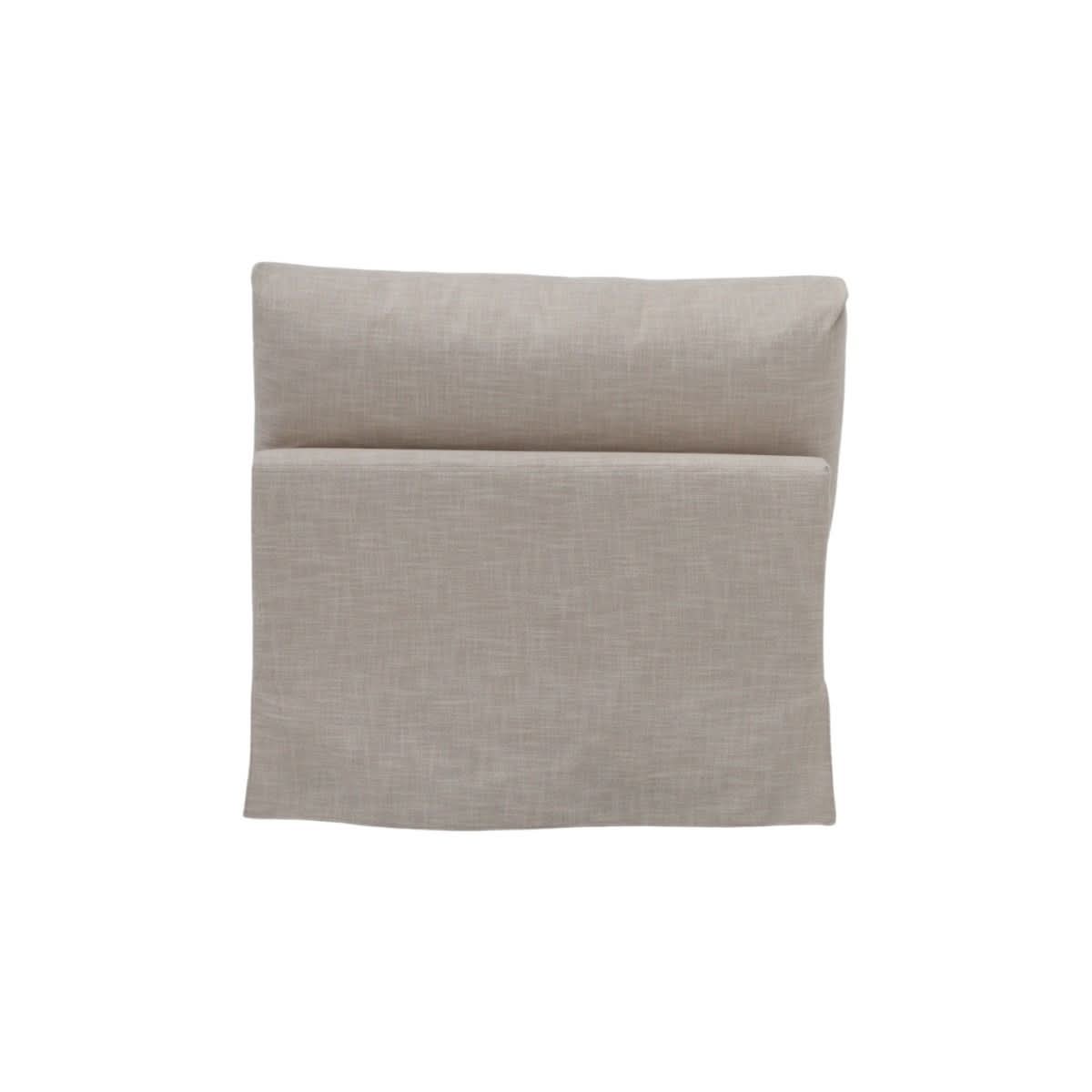 LIVINGSTON FABRIC  ARMLESS LOUNGE CHAIR  'LEMAY' KHAKI COLOUR - MyChocolateWood