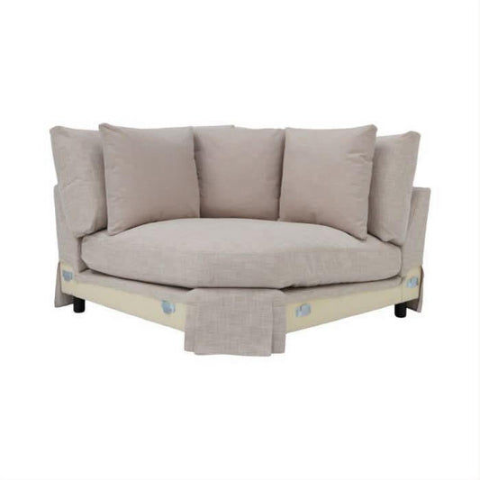 LIVINGSTON FABRIC HEXAGONAL WEDGE/ LOUNGE SOFA/ARMLESS LOUNGE CHAIR 'LEMAY' COLOUR - MyChocolateWood