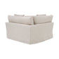 LIVINGSTON FABRIC HEXAGONAL WEDGE/ LOUNGE SOFA/ARMLESS LOUNGE CHAIR  'LEMAY' COLOUR - MyChocolateWood