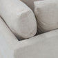 LIVINGSTON FABRIC HEXAGONAL WEDGE/ LOUNGE SOFA/ARMLESS LOUNGE CHAIR  'LEMAY' COLOUR - MyChocolateWood